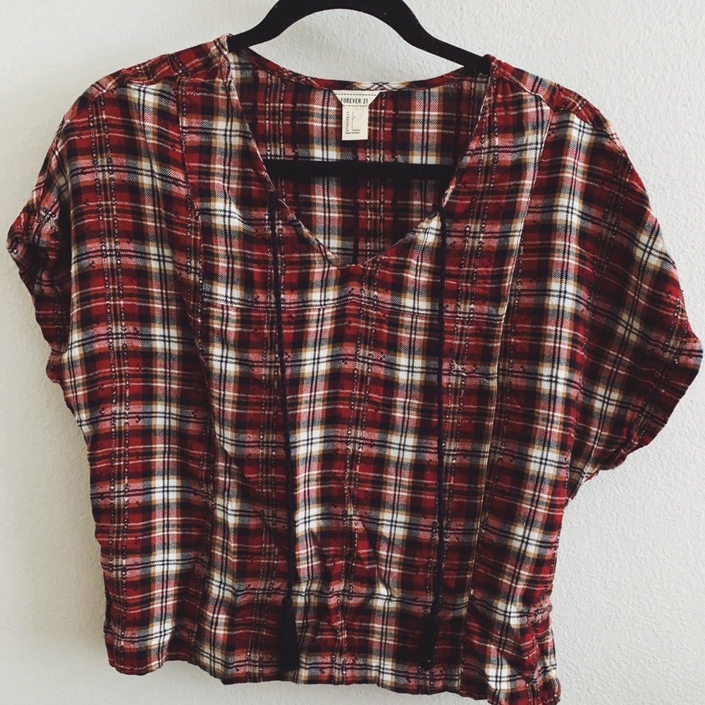 Plaid Loose Blouse